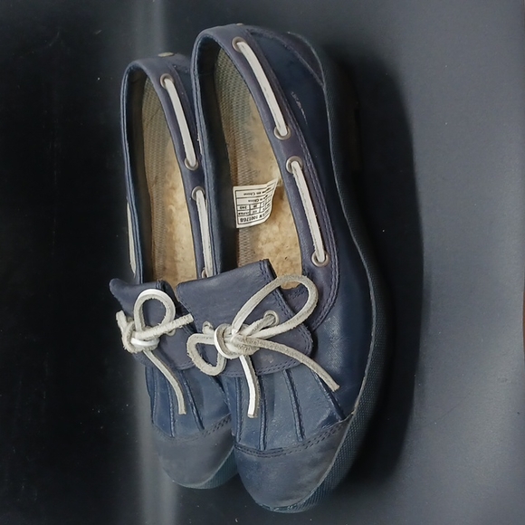 UGG Australia  Slip On  Tie Shoes Navy Blue Size 7 (Rubber, Sheep Skin, Leather) - Picture 3 of 7